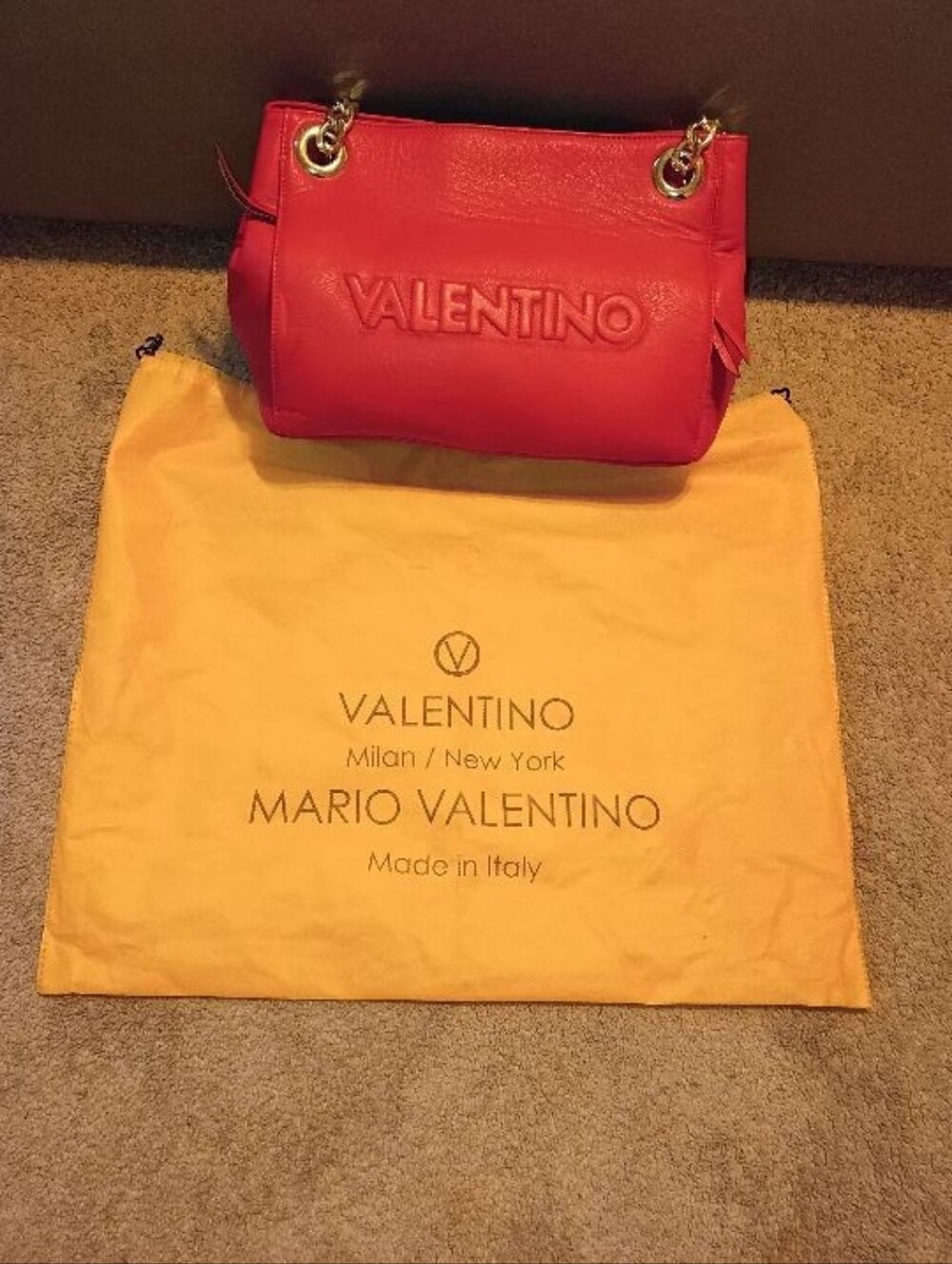 Valentino by Mario Valentino Luisa Embossed Leather Shoulder Bag